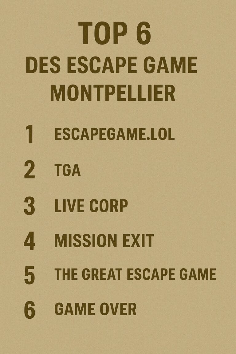TOP 5 des Escape Game Montpellier